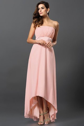 Robe demoiselle d'honneur ligne a avec sans manches de bustier haut bas avec chiffon - photo 21