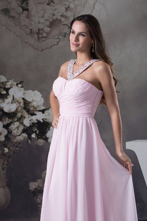 Robe de soirée plissé longue entrecroisé avec perle avec chiffon - photo 2