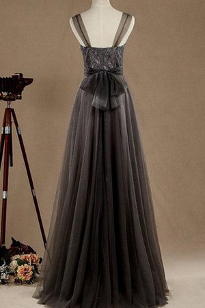 Robe demoiselle d'honneur simple longue luxueux textile en tulle jusqu'au sol - photo 2