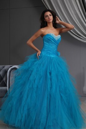 Robe de quinceanera en tulle ruché col en forme de cœur ligne a de mode de bal - photo 2