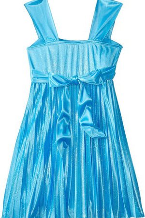 Robe de cortège enfant plissé manche nulle textile taffetas fermeutre eclair avec nœud - photo 2