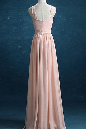 Robe demoiselle d'honneur ruché de lotus avec sans manches fermeutre eclair en chiffon - photo 2