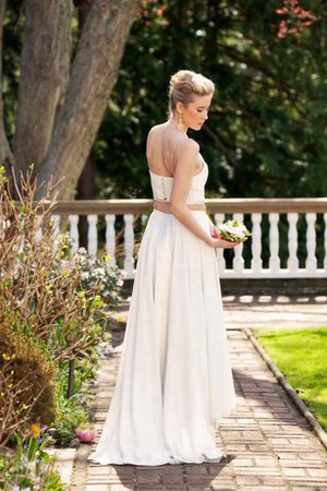 Robe de mariée naturel décontracté en chiffon a plage avec sans manches - photo 2