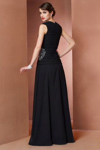 Robe de soirée naturel de princesse v encolure avec perle manche nulle - photo 2