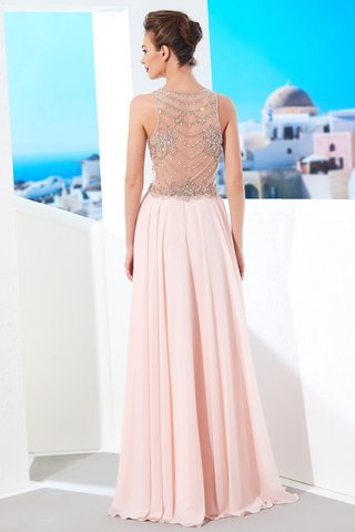 Robe de bal avec cristal en chiffon encolure ronde avec sans manches de princesse - photo 2