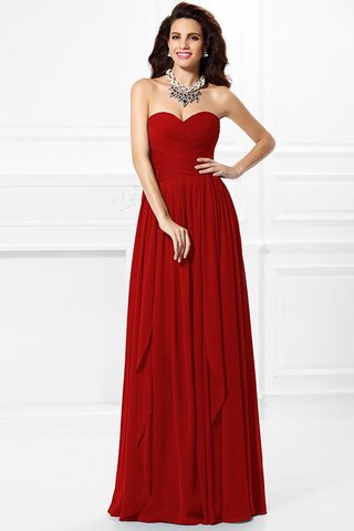 Robe demoiselle d'honneur plissage longue en chiffon a-ligne de princesse - photo 21