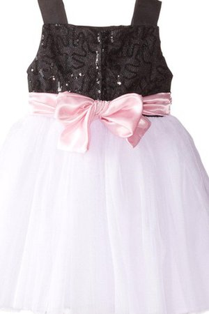 Robe de cortège enfant pailleté a-ligne encolure en carré fermeutre eclair en tulle - photo 2