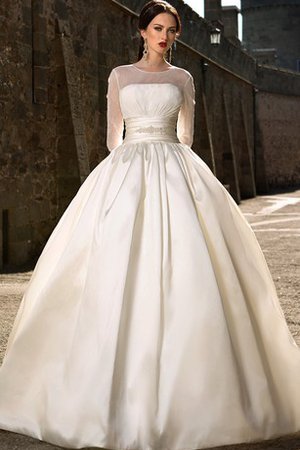 Robe de mariée romantique avec bouton ruché de traîne courte de mode de bal - photo 1