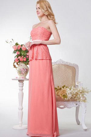 Robe demoiselle d'honneur longue jusqu'au sol de bustier avec chiffon ligne a - photo 2