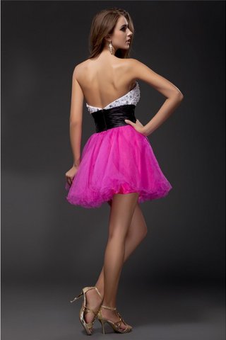 Robe de cocktail bref avec sans manches ligne a de col en cœur de princesse - photo 2