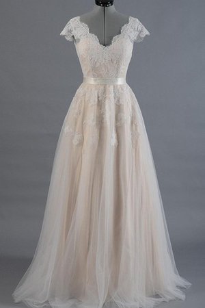 Robe de mariée moderne classique simple romantique avec manche courte - photo 1