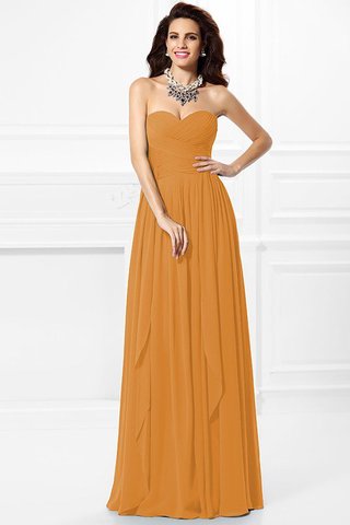 Robe demoiselle d'honneur plissage longue en chiffon a-ligne de princesse - photo 22