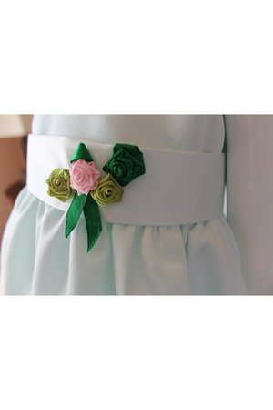 Robe de cortège enfant plissage ceinture avec ruban ligne a avec sans manches - photo 2