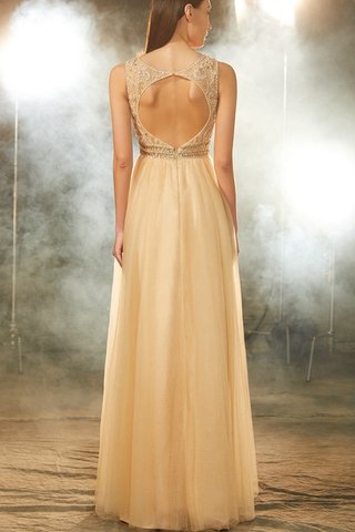 Robe de soirée dos nu textile en tulle a-ligne de princesse encolure ronde - photo 2