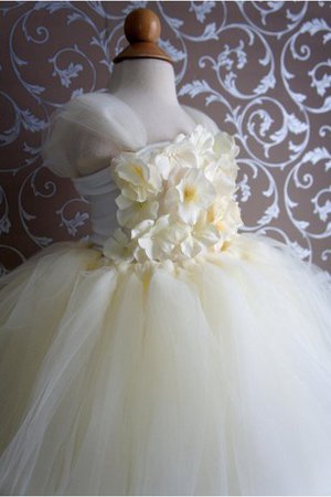 Robe de cortège enfant en tulle longueur au ras du sol avec fleurs de lotus avec gradins - photo 2