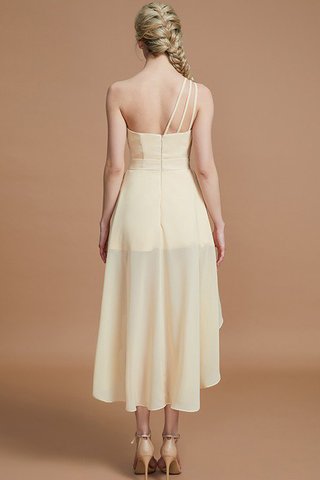 Robe demoiselle d'honneur naturel avec chiffon silhouette asymétrique avec zip ligne a - photo 35