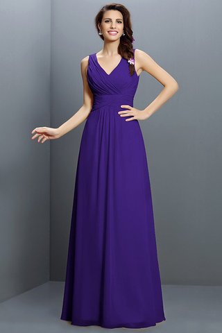 Robe demoiselle d'honneur plissé avec fronce avec zip manche nulle de princesse - photo 25