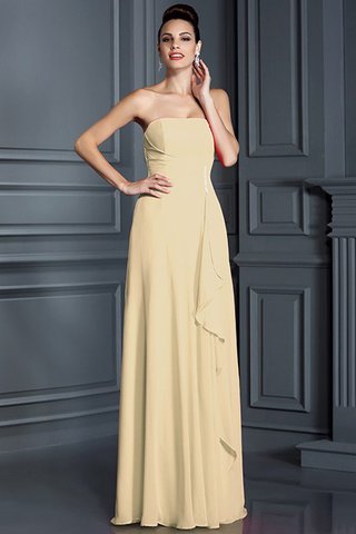 Robe demoiselle d'honneur longue en chiffon de princesse fermeutre eclair avec perle - photo 6