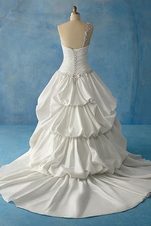 Robe de mariée sage jusqu'au sol manche nulle en chute ceinture avec perle - photo 2