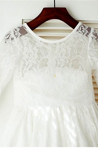 Robe de cortège enfant naturel ligne a col u profond avec nœud à boucle de princesse - photo 4