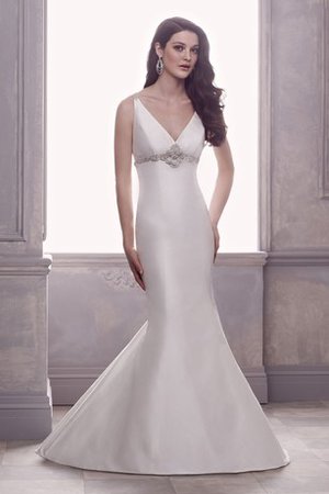 Robe de mariée romantique manche nulle ceinture avec perle avec perle de sirène - photo 1