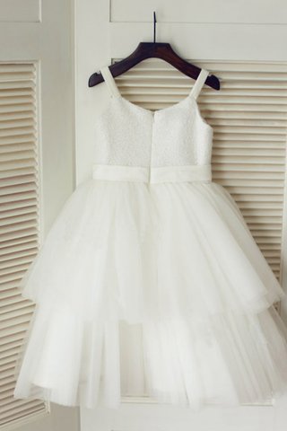 Robe de cortège enfant longue naturel avec sans manches de princesse jusqu'au sol - photo 2