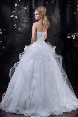 Robe de mariée de mode de bal de traîne moyenne ruché en tulle de lotus - photo 2