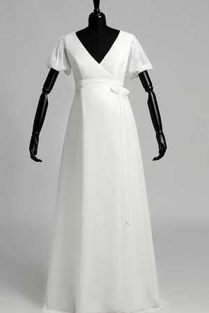 Robe de mariée romantique distinguee moderne de col en v de lotus - photo 1