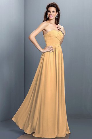 Robe demoiselle d'honneur longue plissage naturel en chiffon avec fronce - photo 12