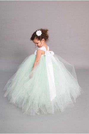 Robe de cortège enfant textile en tulle avec fleurs de lotus de mode de bal avec nœud - photo 2