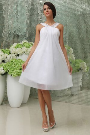 Robe de mariée attirent à la mode courte de longueur à genou decoration en fleur - photo 1