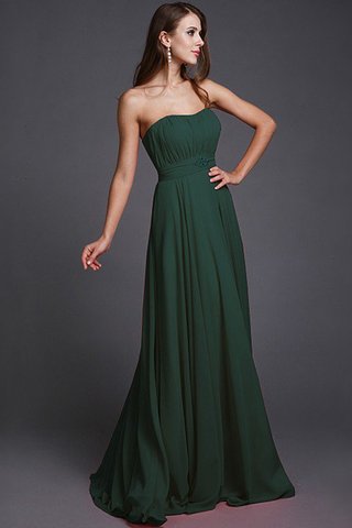 Robe demoiselle d'honneur longue naturel de bustier de princesse avec sans manches - photo 9