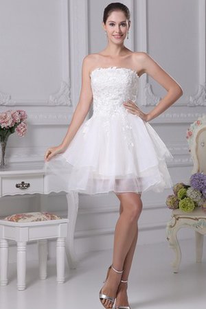 Robe douce seize bref en tulle appliques manche nulle ligne a - photo 1