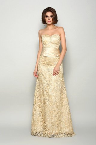 Robe mère de mariée longue de princesse longueur au ras du sol de col en cœur en satin - photo 3