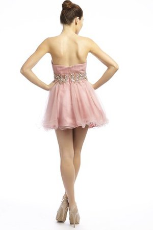 Robe de graduation romantique bref de col en cœur en tulle a-ligne - photo 2