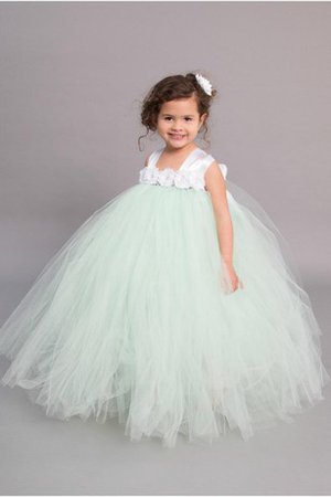 Robe de cortège enfant textile en tulle avec fleurs de lotus de mode de bal avec nœud - photo 1