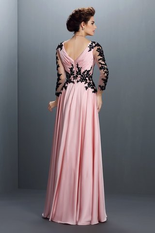 Robe de soirée de princesse jusqu'au sol avec zip en 3/4 manche appliques - photo 2