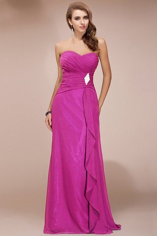 Robe demoiselle d'honneur avec zip avec perle col en forme de cœur avec chiffon en forme - photo 15