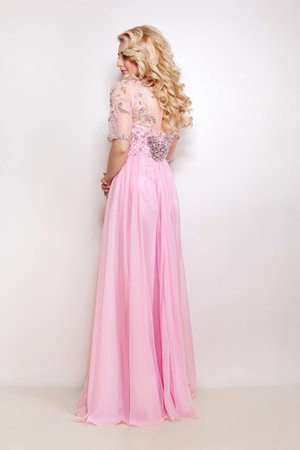 Robe de bal plissage en chiffon a-ligne avec perle de tour de ceinture en haute - photo 2