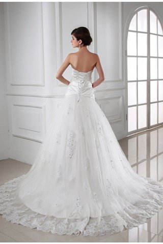 Robe de mariée manche nulle cordon avec perle de princesse textile en tulle - photo 2