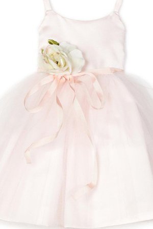 Robe de cortège enfant en taffetas a-ligne avec sans manches avec nœud fermeutre eclair - photo 1