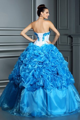 Robe de quinceanera longue avec sans manches jusqu'au sol de lotus de mode de bal - photo 2