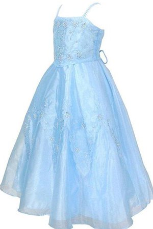 Robe de cortège enfant avec lacets ligne a manche nulle jusqu'au sol textile en tulle - photo 2