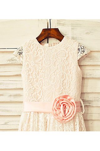 Robe de cortège enfant naturel avec décoration dentelle de princesse avec zip ligne a - photo 3