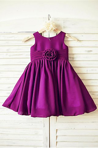 Robe de cortège enfant a-ligne bretelles spaghetti avec fleurs manche nulle de lotus - photo 1