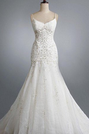 Robe de mariée grandiose bandouliere spaghetti avec perle a eglise sans empire - photo 1