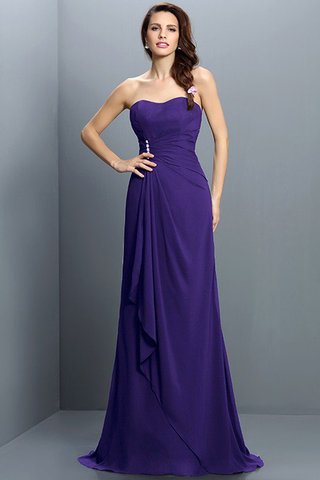 Robe demoiselle d'honneur cordon avec sans manches de bustier avec fronce en chiffon - photo 24