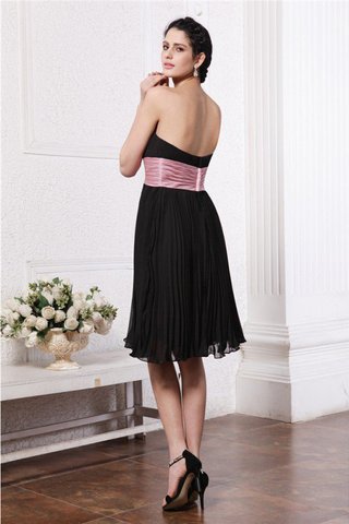 Robe demoiselle d'honneur bref au niveau de genou en chiffon de bustier ceinture - photo 2