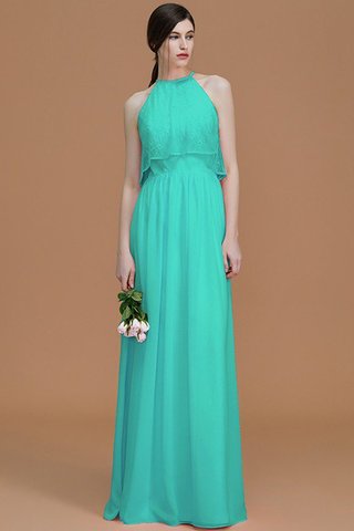 Robe demoiselle d'honneur en chiffon de dos nu de lotus avec zip jusqu'au sol - photo 21