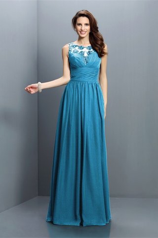 Robe demoiselle d'honneur plissage longue avec zip avec chiffon jusqu'au sol - photo 3